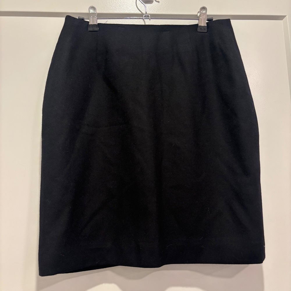 Bridgetown Collection Black 100% Wool Pencil Skirt Womens Size 8 Professional